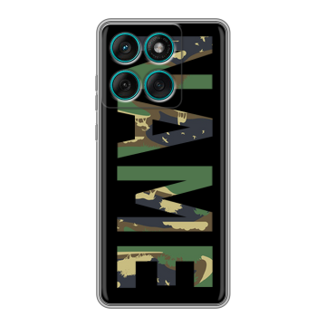 Силиконовый чехол на Motorola Edge 60 Fusion с принтом NAME