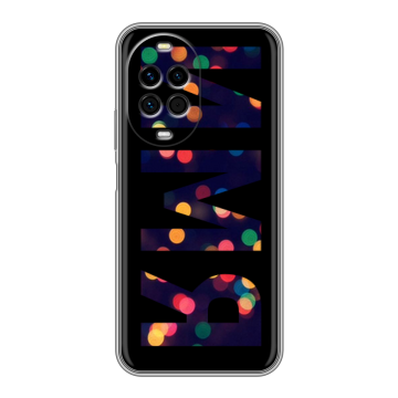 Силиконовый чехол на Huawei Nova 14 с принтом ИМЯ