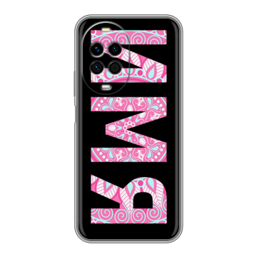 Силиконовый чехол на Huawei Nova 14 Pro с принтом ИМЯ