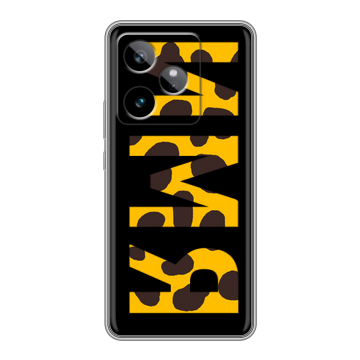 Силиконовый чехол на Realme GT 7T с принтом ИМЯ