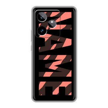 Силиконовый чехол на Realme GT 7T с принтом NAME