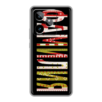 Силиконовый чехол на Realme GT 7T с принтом ФАМИЛИЯ