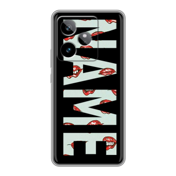 Силиконовый чехол на Realme GT 7T с принтом NAME