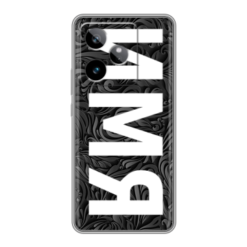 Силиконовый чехол на Realme GT7 с принтом ИМЯ