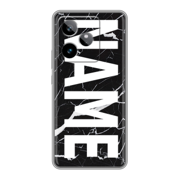 Силиконовый чехол на Realme GT7 с принтом NAME