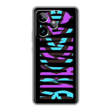 Силиконовый чехол на Realme GT7 с принтом ФАМИЛИЯ