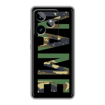 Силиконовый чехол на Realme GT7 с принтом NAME