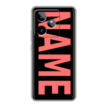 Силиконовый чехол на Realme GT7 с принтом NAME