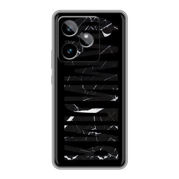 Силиконовый чехол на Realme GT7 с принтом ФАМИЛИЯ