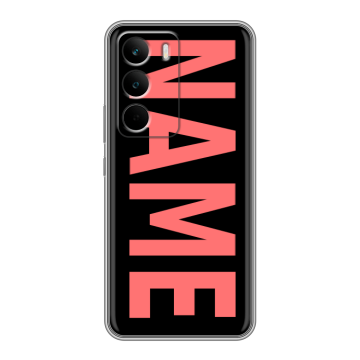 Силиконовый чехол на Realme C71 с принтом NAME