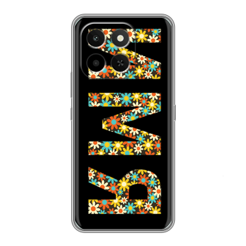 Силиконовый чехол на Honor X6C с принтом ИМЯ