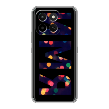 Силиконовый чехол на Honor X6C с принтом ИМЯ