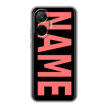 Силиконовый чехол на Poco F7 с принтом NAME