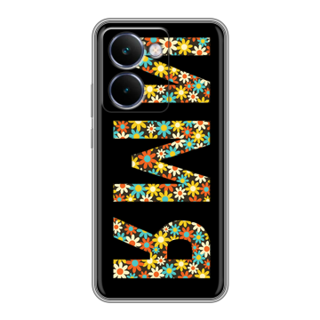 Силиконовый чехол на Realme P3 Ultra с принтом ИМЯ
