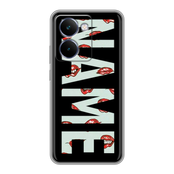 Силиконовый чехол на Realme P3 Ultra с принтом NAME