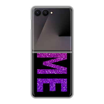Пластиковый чехол на Samsung Galaxy Z Flip 7 с принтом NAME