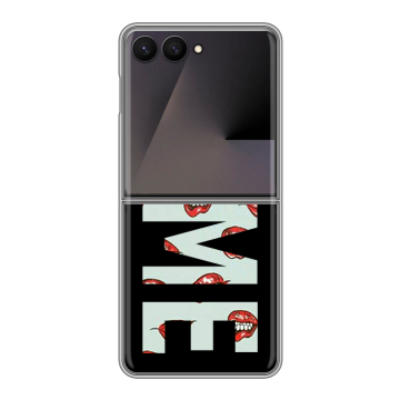 Пластиковый чехол на Samsung Galaxy Z Flip 7 с принтом NAME