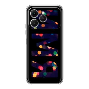 Силиконовый чехол на Tecno Spark 40 с принтом ИМЯ
