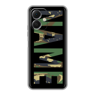Силиконовый чехол на Tecno Spark Go 2 с принтом NAME