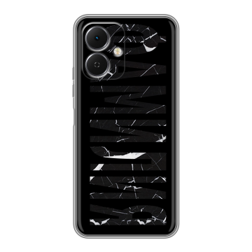 Силиконовый чехол на Tecno Spark Go 2 с принтом ФАМИЛИЯ