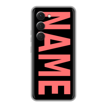 Силиконовый чехол на Tecno Spark 40 Pro с принтом NAME