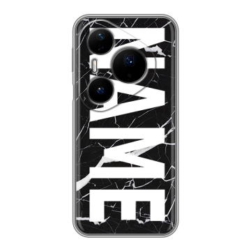 Силиконовый чехол на Huawei Pura 80 Pro, 80 Pro Plus с принтом NAME