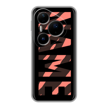 Силиконовый чехол на Huawei Pura 80 Pro, 80 Pro Plus с принтом NAME