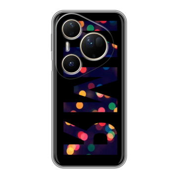 Силиконовый чехол на Huawei Pura 80 Ultra с принтом ИМЯ