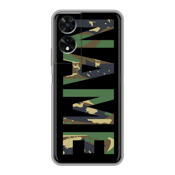 Силиконовый чехол на TCL 505 с принтом NAME