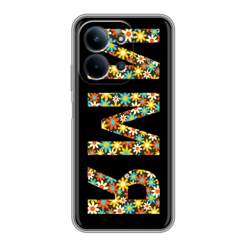 Силиконовый чехол на Redmi 15C с принтом ИМЯ