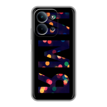 Силиконовый чехол на Redmi 15C с принтом ИМЯ