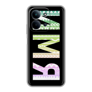 Силиконовый чехол на Redmi 15C с принтом ИМЯ