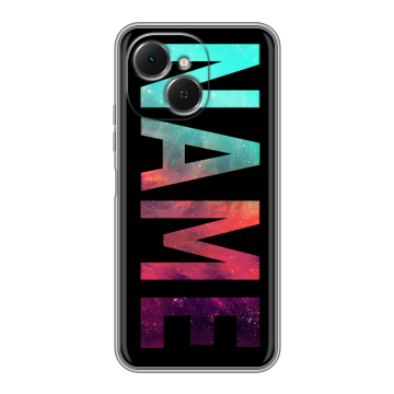 Силиконовый чехол на Tecno Spark 40C с принтом NAME