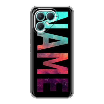 Силиконовый чехол на Tecno Pova 7 Pro 5G с принтом NAME