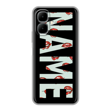 Силиконовый чехол на Infinix Smart 10 с принтом NAME
