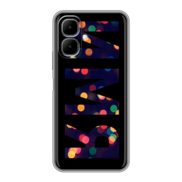 Силиконовый чехол на Infinix Smart 10 с принтом ИМЯ