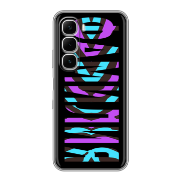 Силиконовый чехол на Infinix Hot 60i с принтом ФАМИЛИЯ