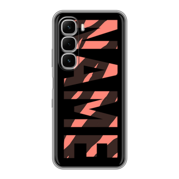Силиконовый чехол на Infinix Hot 60i с принтом NAME