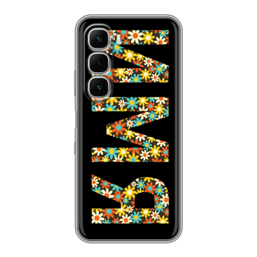 Силиконовый чехол на Infinix Hot 60i с принтом ИМЯ