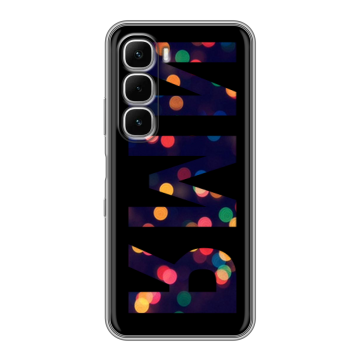 Силиконовый чехол на Infinix Hot 60i с принтом ИМЯ