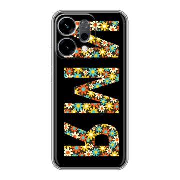 Силиконовый чехол на OPPO Reno14 5G с принтом ИМЯ
