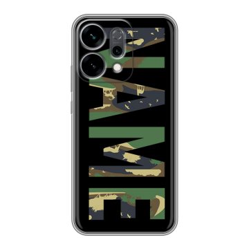 Силиконовый чехол на OPPO Reno14 5G с принтом NAME