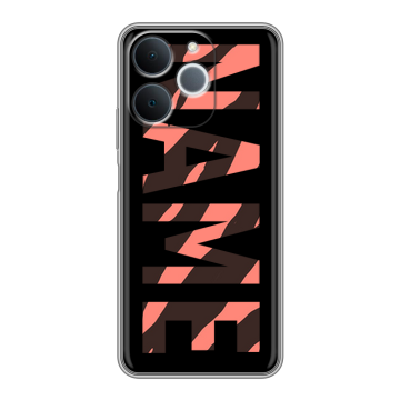 Силиконовый чехол на Realme Note 70 с принтом NAME
