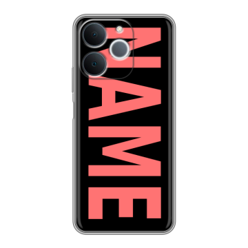 Силиконовый чехол на Realme Note 70 с принтом NAME