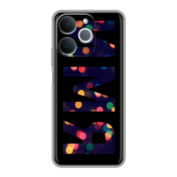 Силиконовый чехол на Realme Note 70 с принтом ИМЯ