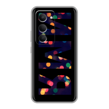 Силиконовый чехол на Redmi 15 с принтом ИМЯ