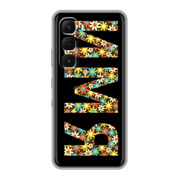 Силиконовый чехол на Infinix Hot 60 Pro с принтом ИМЯ