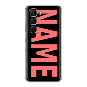Силиконовый чехол на Infinix Hot 60 Pro с принтом NAME