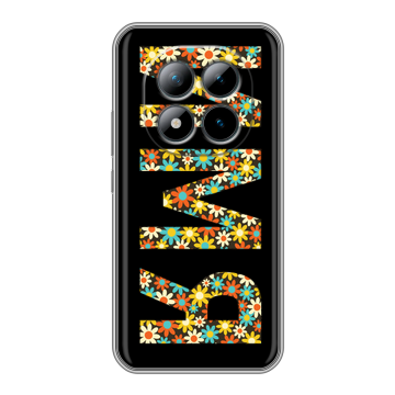 Силиконовый чехол на Xiaomi Redmi Note 15 Pro Plus 5G с принтом ИМЯ