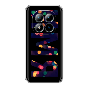 Силиконовый чехол на Xiaomi Redmi Note 15 Pro Plus 5G с принтом ИМЯ
